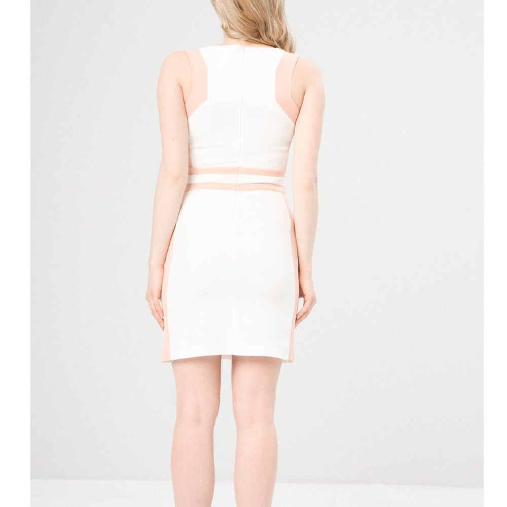 Fontana 2.0 White & Pink Sheath Dress - M - Picture 2 of 6